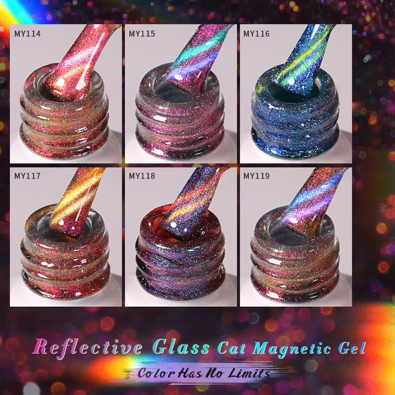 BORN PRETTY Doppellicht-Gel-Nagellack, 6 Stück, 10 ml, schimmernd - Bild 6