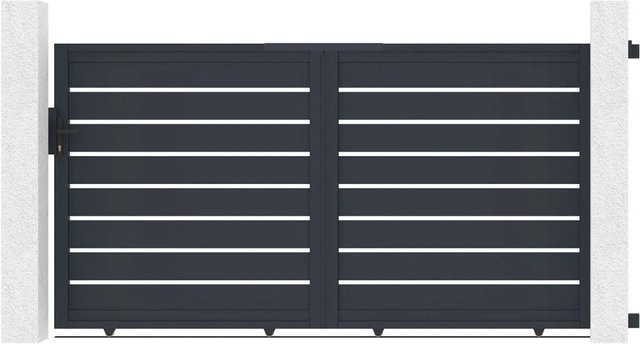Casanoov Elektrisches Schiebetor Vogel mit Schiebetorantrieb Ranger C300 aus Aluminium in Anthrazit, B: 300 cm, H: 160 cm - Bild 1