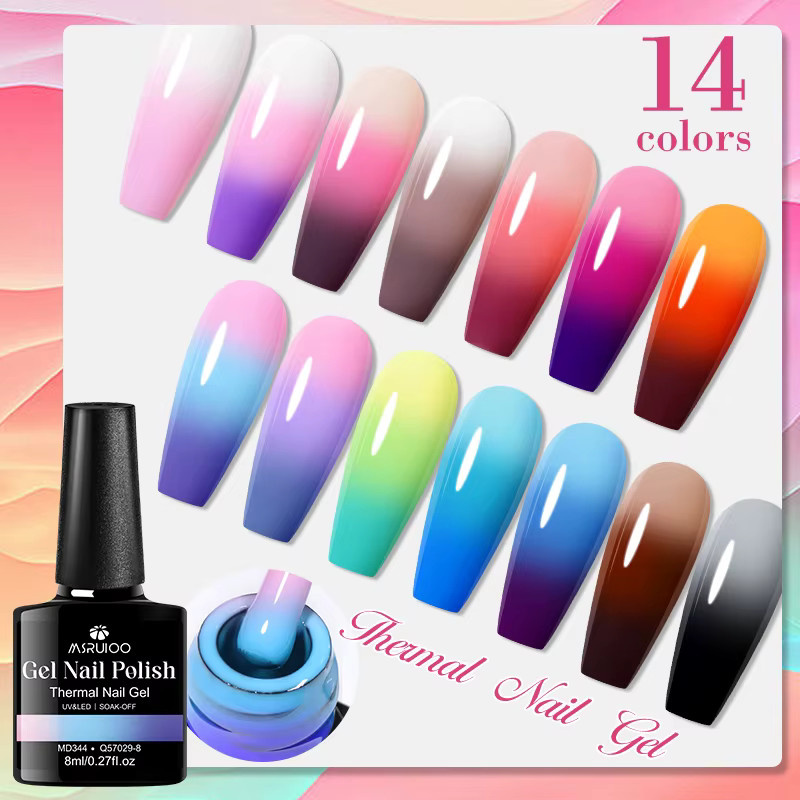 MSRUIOO Thermogel-Nagellack, 8 ml, Glänzend, Gel - Bild 4