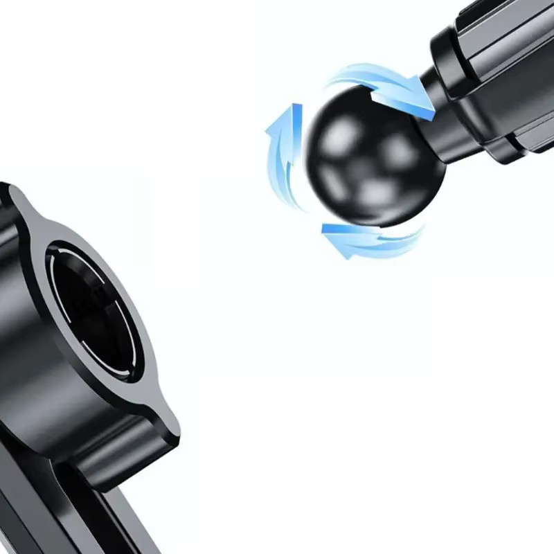 VIKEFON Rundgelenk-Verlängerungsarm für Handyhalterungen an der Auto-Lüftung, weiblich zu männlich, 17mm, Schwarz oder Silber - Bild 3