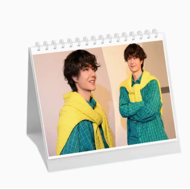 Wang Yibo Wochenkalender 2026 Tischkalender mit HD-Fotos, Mehrfarbig - Bild 4