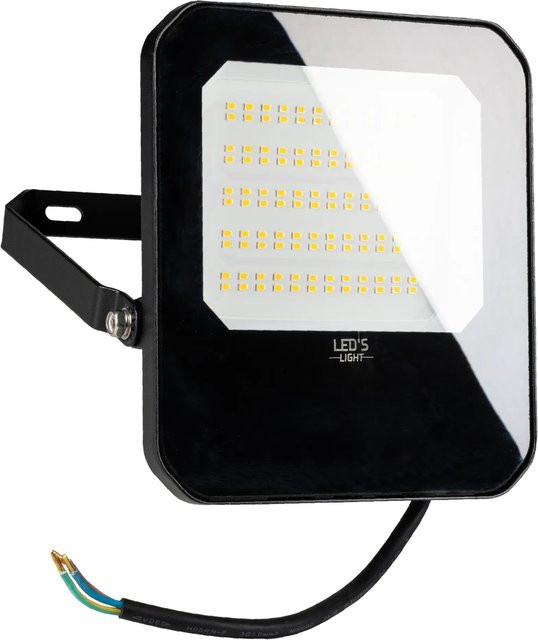 LED's,ight LED Wandstrahler 50W Schwarz mit 7000lm und 4000K für Außenanwendungen IP65 IK07 - Bild 1