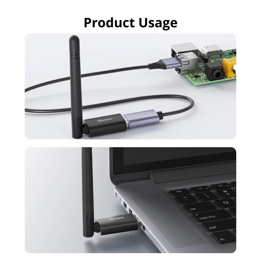 SONOFF Dongle Lite MG21 Zigbee und Thread USB Dongle in Schwarz mit EFR32MG21 Chip und USB-C Anschluss für Zigbee2MQTT und OpenHAB - Bild 3