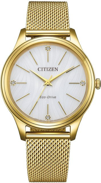 Citizen Armbanduhr, Solar, Edelstahl, Silber, 34 mm, Damen - Bild 1
