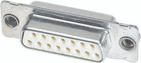 HARTING Steckverbinder 09 64 111 7237 09641117237 mit 9 Polen und Lötkelch in Silber - Bild 1