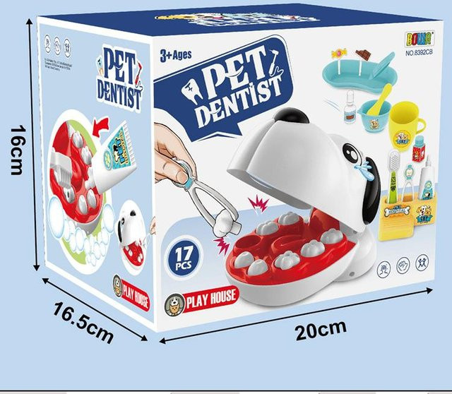 Hunde-Zahnziehen Rollenspiel Medizinischer Arzt Spielzeug Set, Blau, ab 3 Jahre - Bild 1