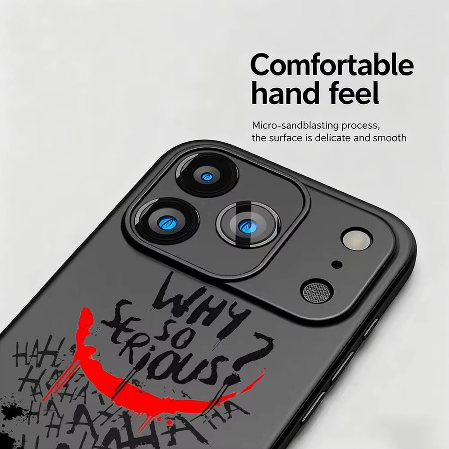 Klassische Linien Why So Serlous Hahaha Handyhülle für iPhone 12 bis iPhone 17 Air Plus Pro Max, satiniert glänzend, bunt - Bild 2