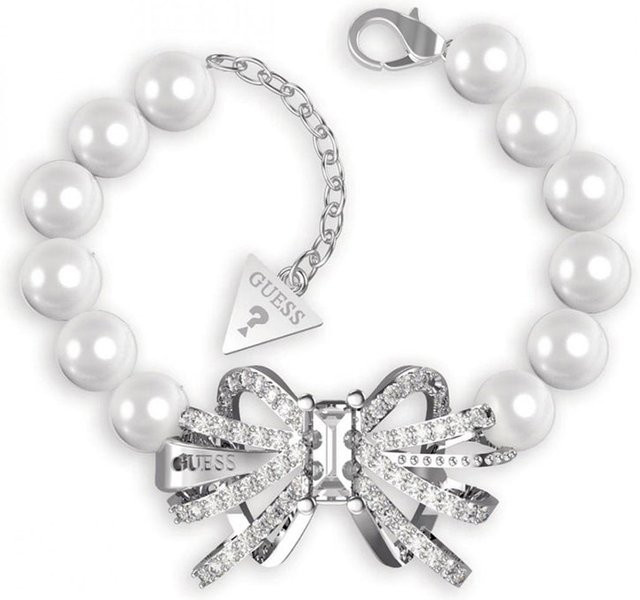 Guess Armband, Edelstahl, Silber, Zirkonia, Perle, Damen - Bild 1