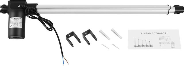 Bymaocar Hochleistungs-DC-12V-Linearantrieb in Silber, 500 mm Hubweg, 6000N Schubkraft, Elektrischer Hubantrieb mit Montagehalterungen und IP44 Schutz für Relaxsessel und TV-Lifttische - Bild 1