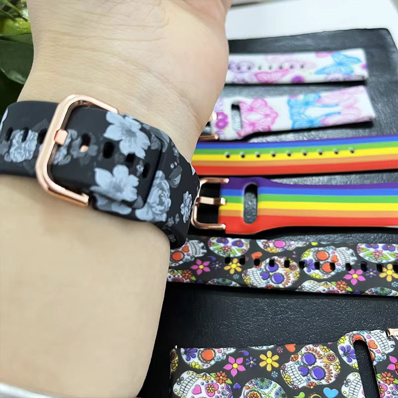 Uhrenarmband Silikon, Gedruckt, Unisex - Bild 2