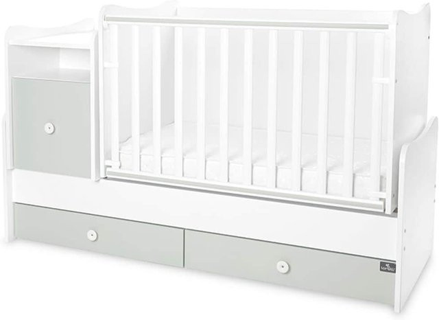 Lorelli Babybett Trend Plus mit Schreibtisch und Schubladen Kommode in Grün, B/T/H: 160 x 70 x 70 cm - Bild 1
