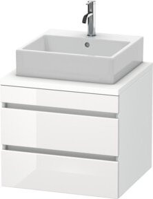 Duravit Waschtischunterschrank DuraStyle in Weiß Hochglanz, Wandmontage, B: 60 cm, H: 51,2 cm, T: 54,8 cm - Bild 1
