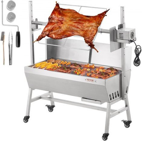VEVOR Grillspieß-Rotisserie für BBQ mit 42W Motor, geeignet für Schwein, Lamm und Hähnchen, Traglast 61,2 kg - Bild 1