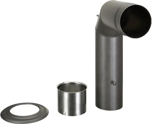 FIREFIX Winkelrauchrohr aus Stahl in Grau, Durchmesser: 15 cm, Länge: 45 cm - Bild 1