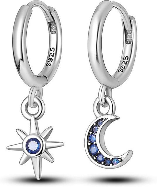 Creolen 925 Silber, Zirkonia, Damen - Bild 1