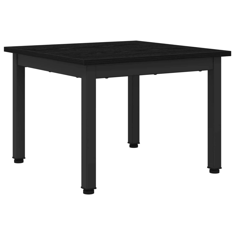 vidaXL Couchtisch in Schwarz und Eichen-Optik, moderner quadratischer Beistelltisch aus Holzwerkstoff und Metall, B/T/H: 50 x 50 x 36 cm - Bild 2