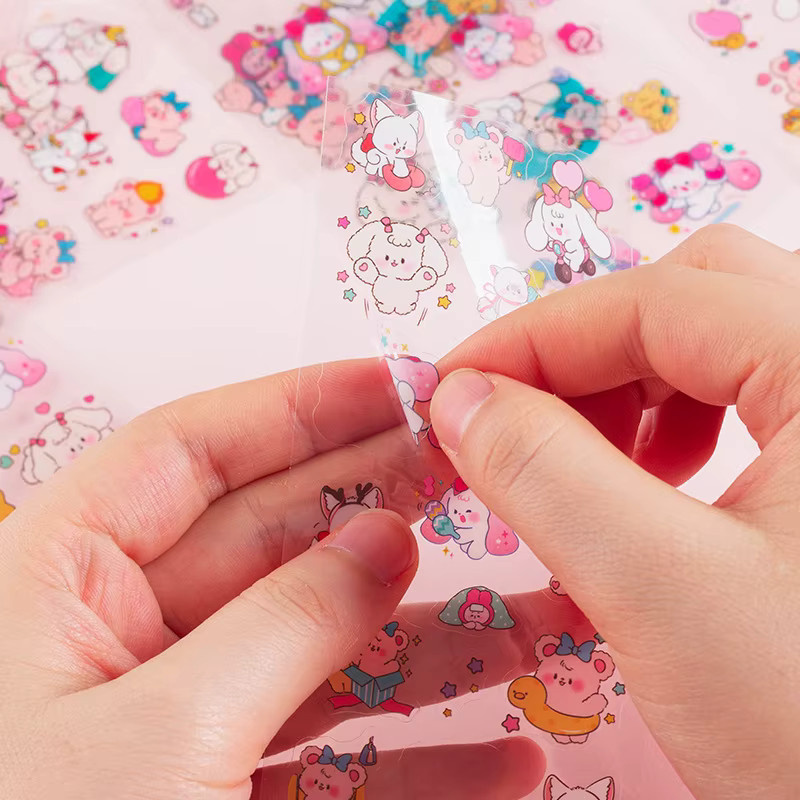 Pet Planet Wasserdichte PVC-Kreativaufkleber für Kinder mit süßen Cartoon-Prinzessin-Motiven in Mehrfarbig - Bild 1