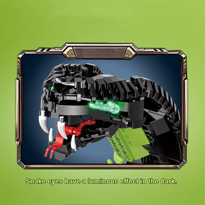 Wishiot Mechanische Cobra DIY Bausteine Set mit 689 Teilen für kreative MOC-Modelle aus Kunststoff - Bild 4
