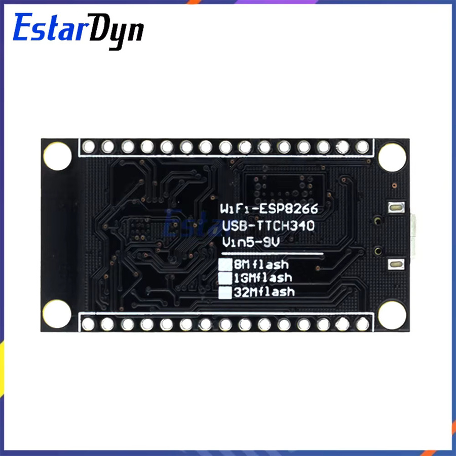 Estardyn NodeMCU V3 Lua WIFI-Modul mit ESP8266, 4 MB Flash und USB-C Anschluss in Schwarz - Bild 2