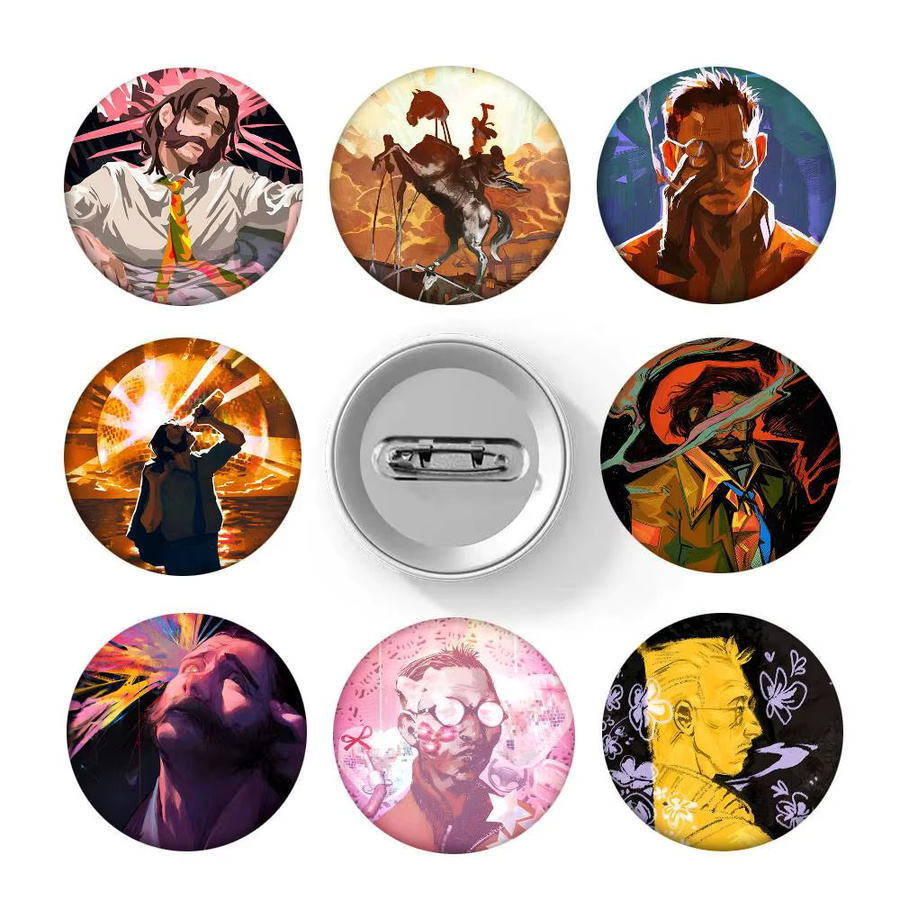 Brosche Game Disco Elysium, Rundes Abzeichen, Unisex - Bild 3