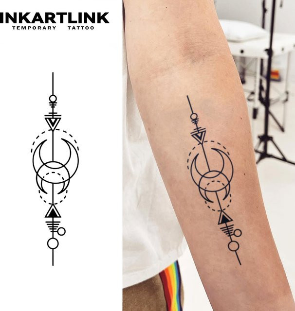 Mond temporäre Tattoo Aufkleber, wasserdicht, semi permanent, Unisex - Bild 1