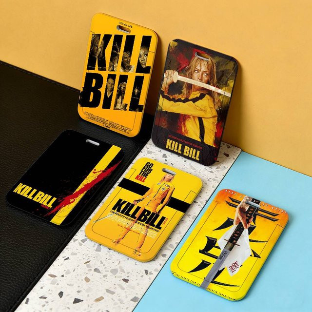 Kill Bill Hot Movie Transparenter Kartenhalter aus Kunststoff mit Lanyard in Gelb und Transparent - Bild 1