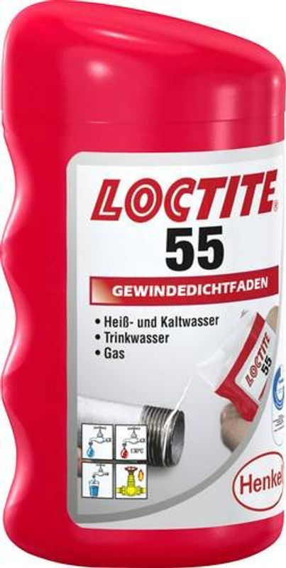 Loctite 55 Gewindedichtfaden aus PTFE, Rot, 160 m - Bild 2