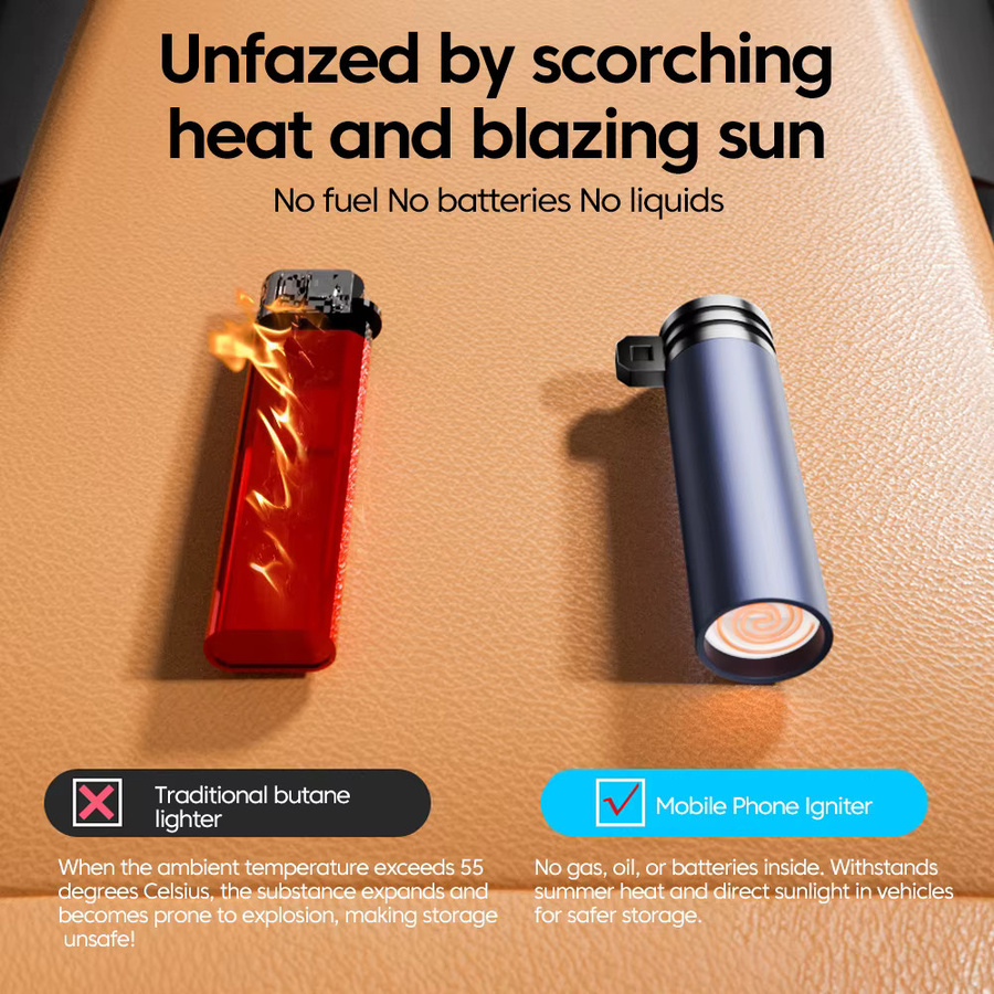 Olaf Tragbarer USB-C Zigarettenanzünder in Orange für Outdoor und unterwegs - Bild 4
