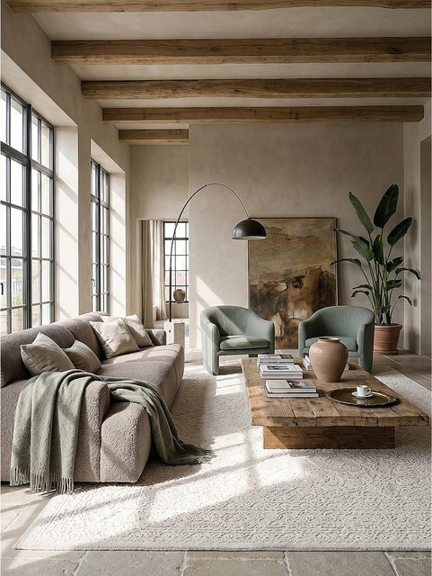 Waschbarer Teppich KASOS Kadima Design in Creme und Beige, B: 120 cm, T: 170 cm - Bild 1