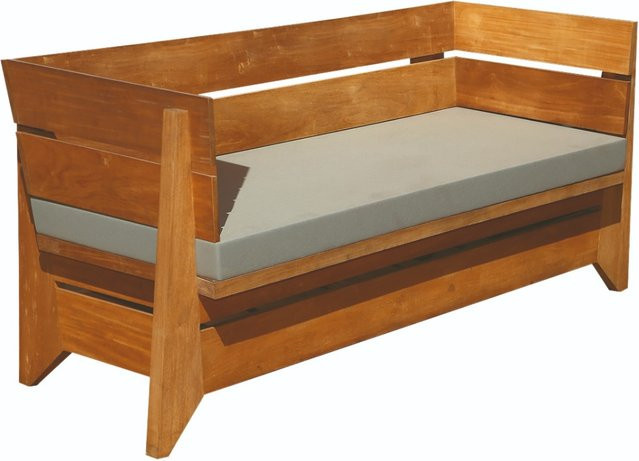 Gartenbank aus FSC-zertifiziertem Teak-Hartholz in Braun, geölt und wetterfest - Bild 1