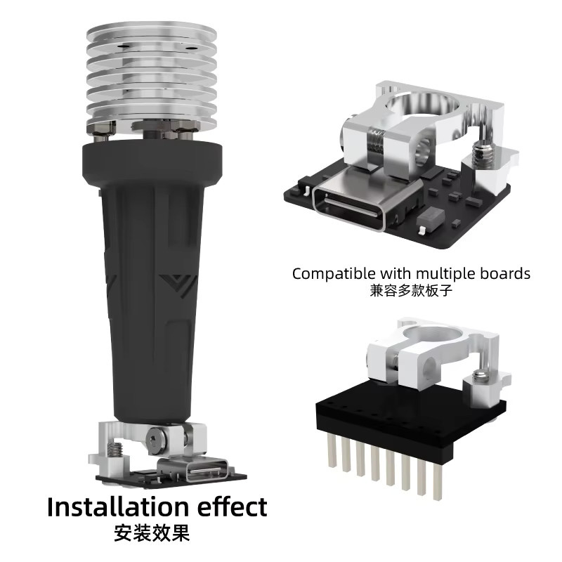 Mellow ADXL345 Aluminium V6 Düsenhalterung für 3D-Drucker in Silber - Bild 2