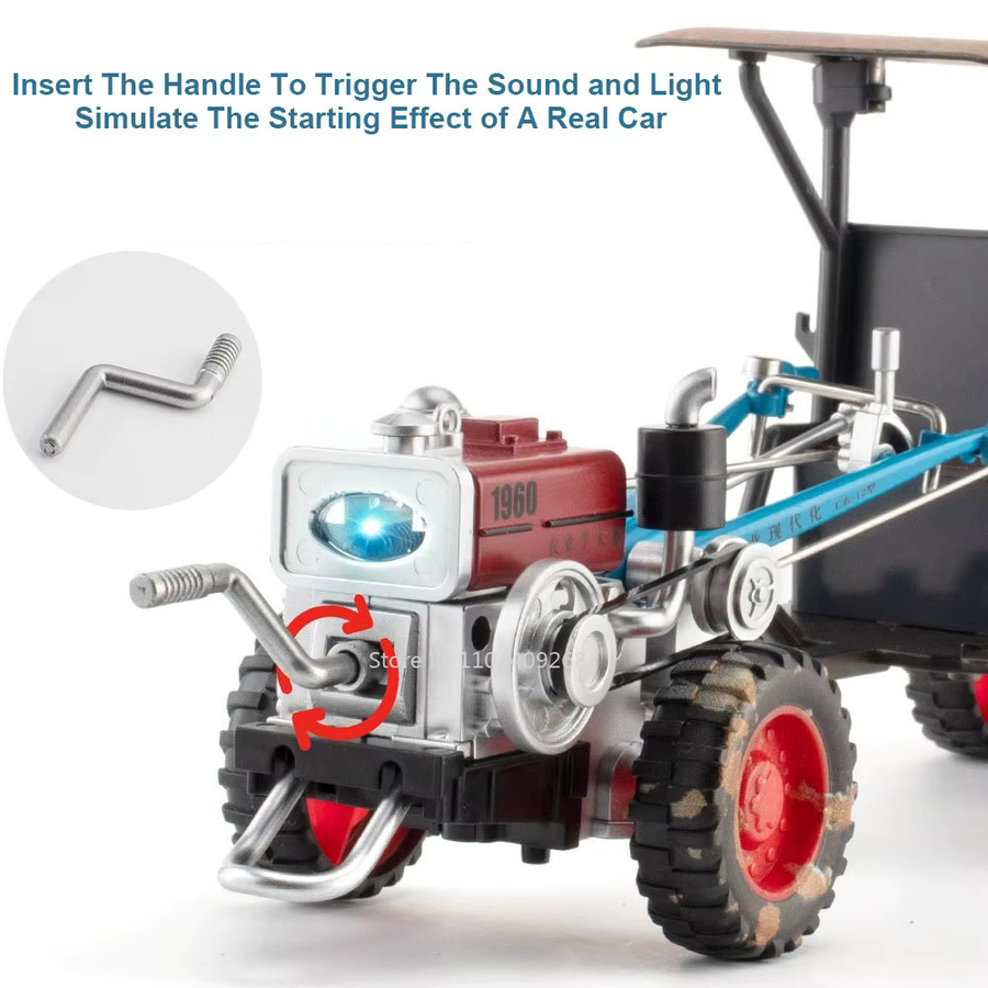 RMZ city Walking Tractor, Automodell, Maßstab 1:24, mit Licht und Sound, Metall - Bild 4