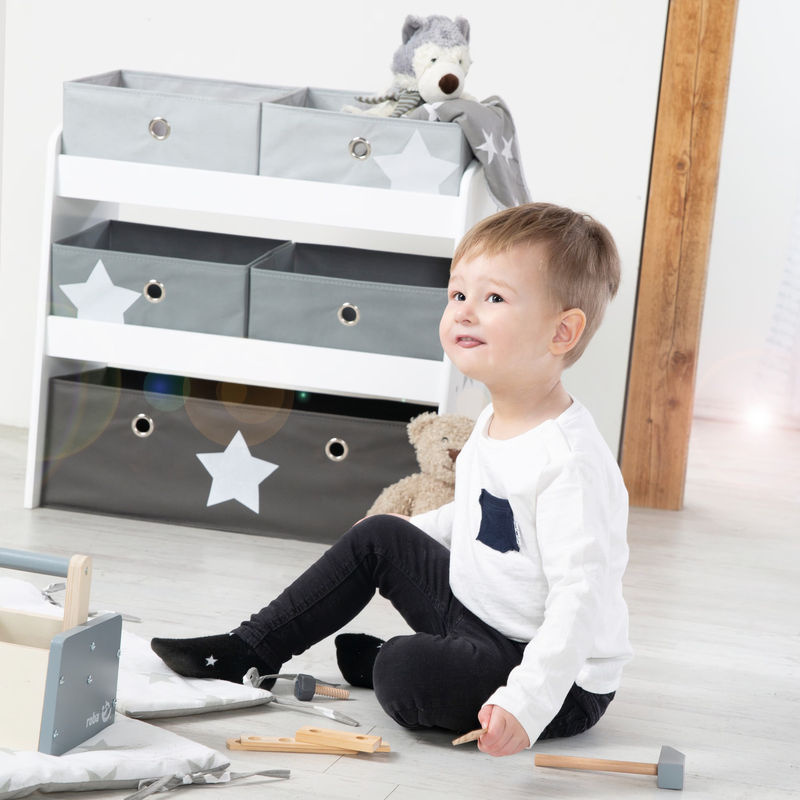 Roba Spielregal Stars für Kinderzimmer in Weiß, B/T/H: 60,0 x 30,0 x 63,5 cm - Bild 4