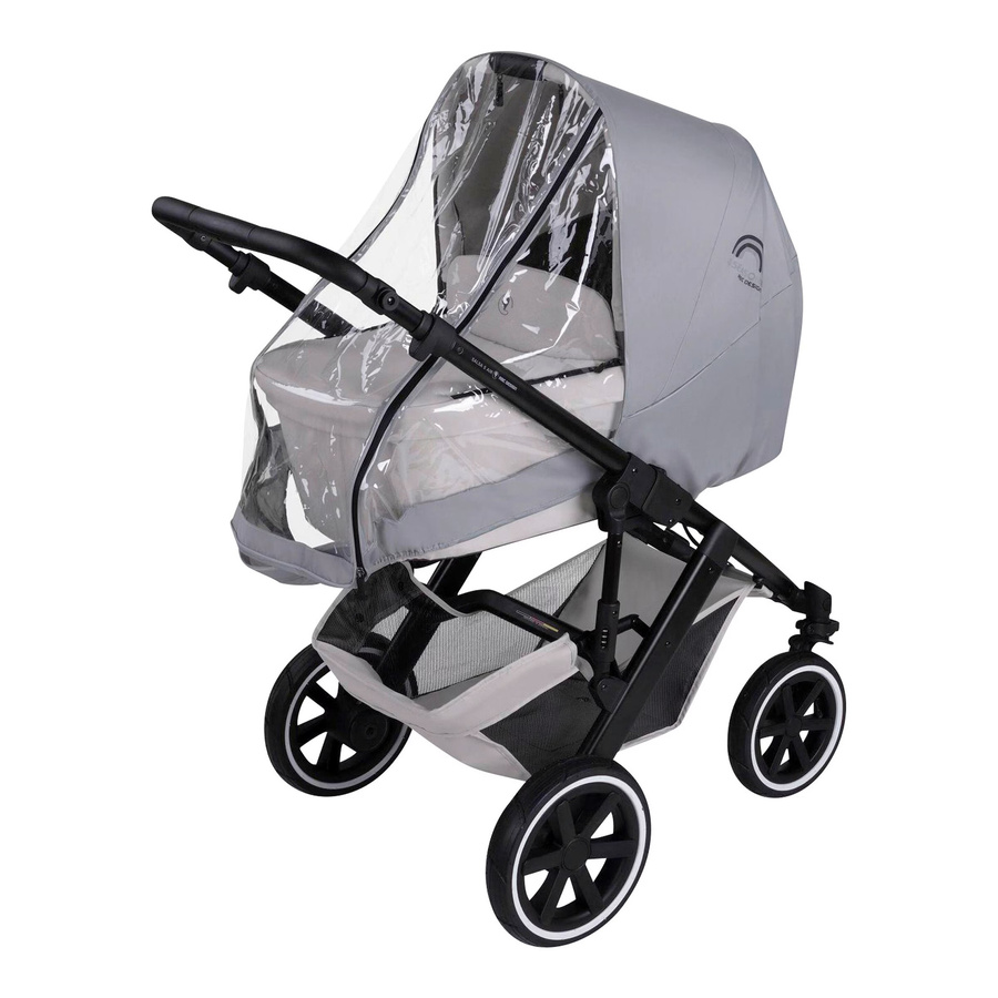 ABC Design Regenschutz 4 Seasons Sport für Kombi-Kinderwagen grau mit Reflexionsfunktion - Bild 2