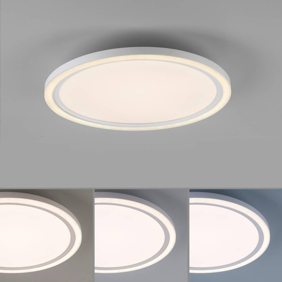 Just Light LED-Deckenleuchte BEDGING in Weiß, rund, Durchmesser: 40 cm, Höhe: 6,5 cm - Bild 2