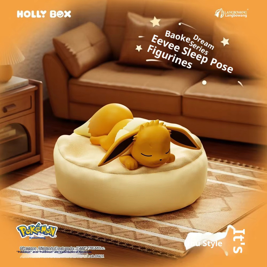 Re-ment Fantasy Beast Eevee Sleeping Pose Series, Sammelfigur, Pokémon - Bild 2