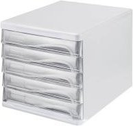 helit Schubladenbox transparent für DIN A4 mit 5 Schubladen - Bild 1