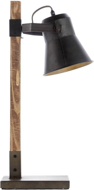 Brilliant Tischleuchte Plow schwarz aus Stahl und Holz, E27, B/H/T: 29 x 55 x 16 cm - Bild 1