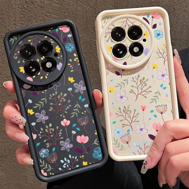Stoßfeste TPU Handyhülle mit Blumenmuster für OnePlus 15 13 13T 12 13R 12R 11R 5G und OnePlus Nord 5 Ace 5 3 2 in Blau Multicolour - Bild 1