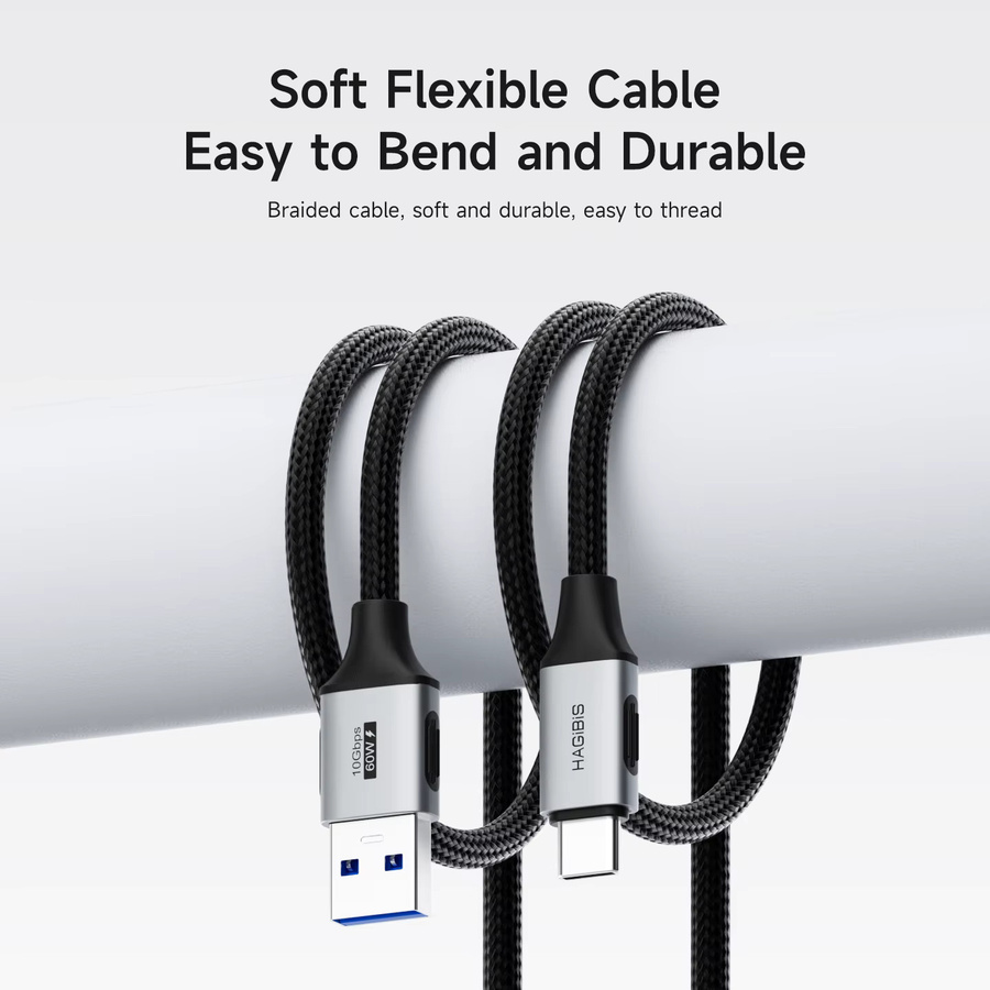 Hagibis USB-A auf USB-C Ladekabel für schnelles Laden und Hochgeschwindigkeits-Datenübertragung - Bild 5