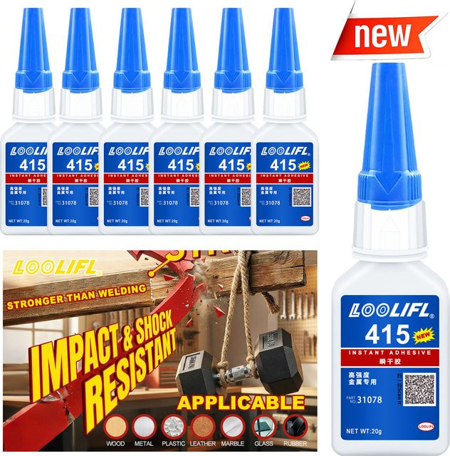LOOLIFL Sekundenkleber Cyanacrylat Sofortkleber für Kunststoff, Gummi, Metall, Holz und Keramik, 20 ml - Bild 1