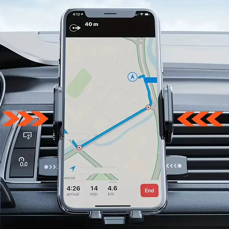 Universeller faltbarer und drehbarer Auto-Handyhalter für die Lüftungsschlitz-Halterung von YANGGLOB in Schwarz - Bild 4