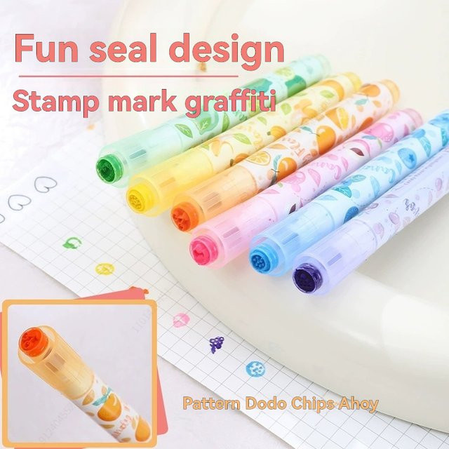 Haile Aroma-Siegel Textmarker-Set mit 6 Farben in Pastelltönen für Kawaii-Briefpapier - Bild 1