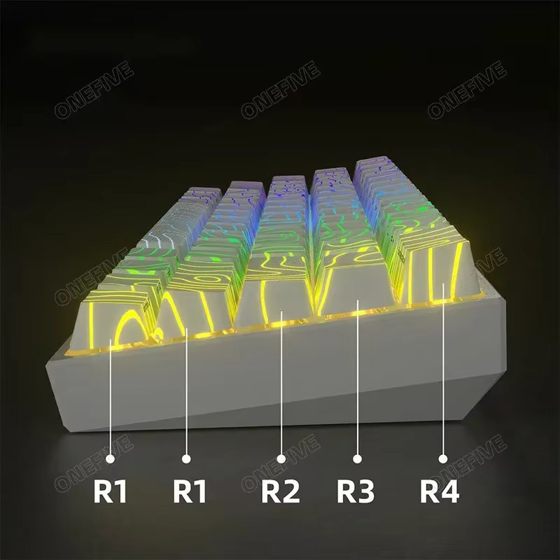 Contour 4.0 Seitengravierte Tastenkappen aus PBT in Weiß für mechanische Gaming-Tastaturen mit Magnetschaltern, 97 Tasten, Transluzent - Bild 2