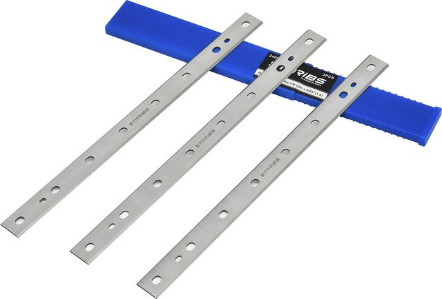 STARIBS 3er-Set Hobelmesser aus HSS als Ersatzmesser für DeWalt DW734, 12,5 Zoll, Silber - Bild 1