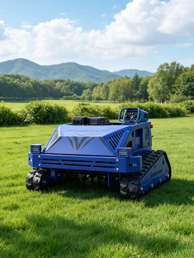 TONGZHONG Ferngesteuerter Roboter-Rasenmäher Automatischer Rasentraktor in Blau für Profis - Bild 5