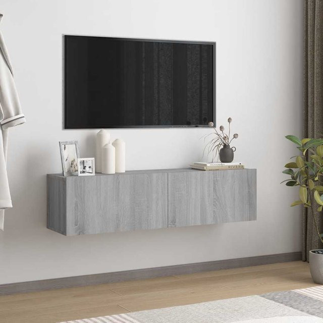 vidaXL TV-Wandschrank Grau, B/T/H: 120 x 30 x 30 cm - Bild 3