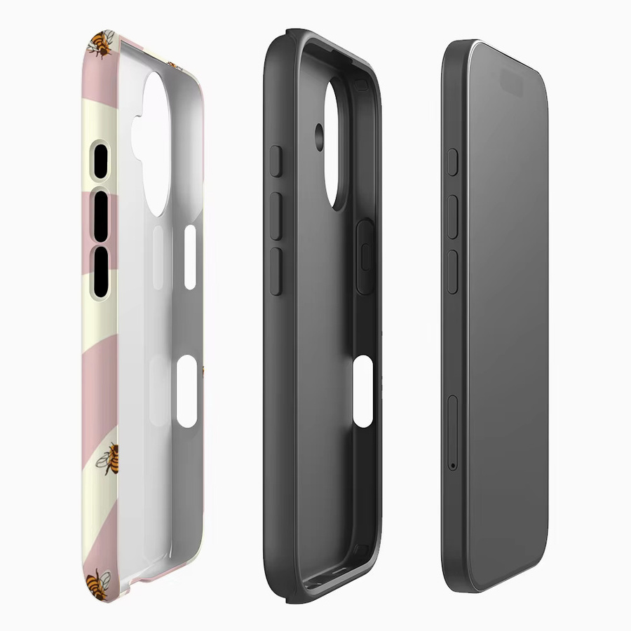 Potdemiel Bienenstreifen Handyhülle für iPhone 17 16 15 14 13 Pro Max Plus, robuste magnetische Schutzhülle in Multicolour - Bild 2