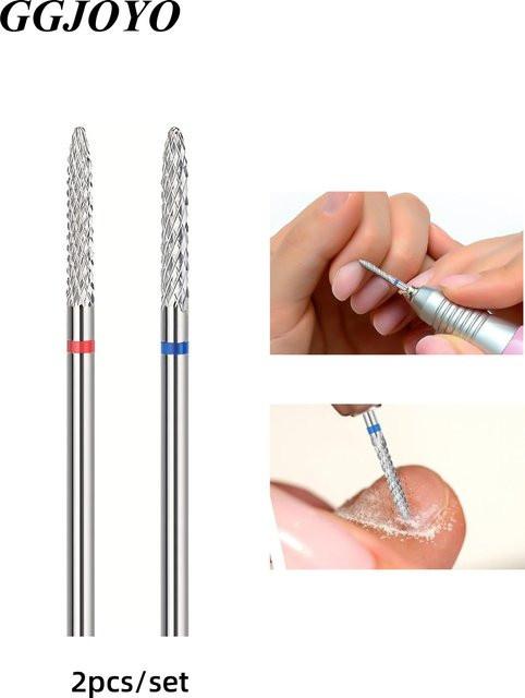NotNoot Nagelbohrer Edelstahl, 2 Stück, Nagelhautentferner-Bits, 3/32 Schaft - Bild 1
