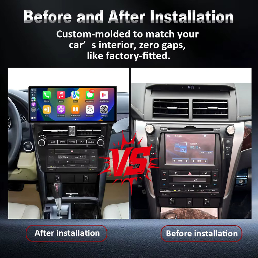 JChangNV Bluetooth GPS-Navigation Autoradio für Toyota Camry 2015 - 2017 mit Split-Screen, WLAN, 4G und Multimedia-Player in Schwarz - Bild 3